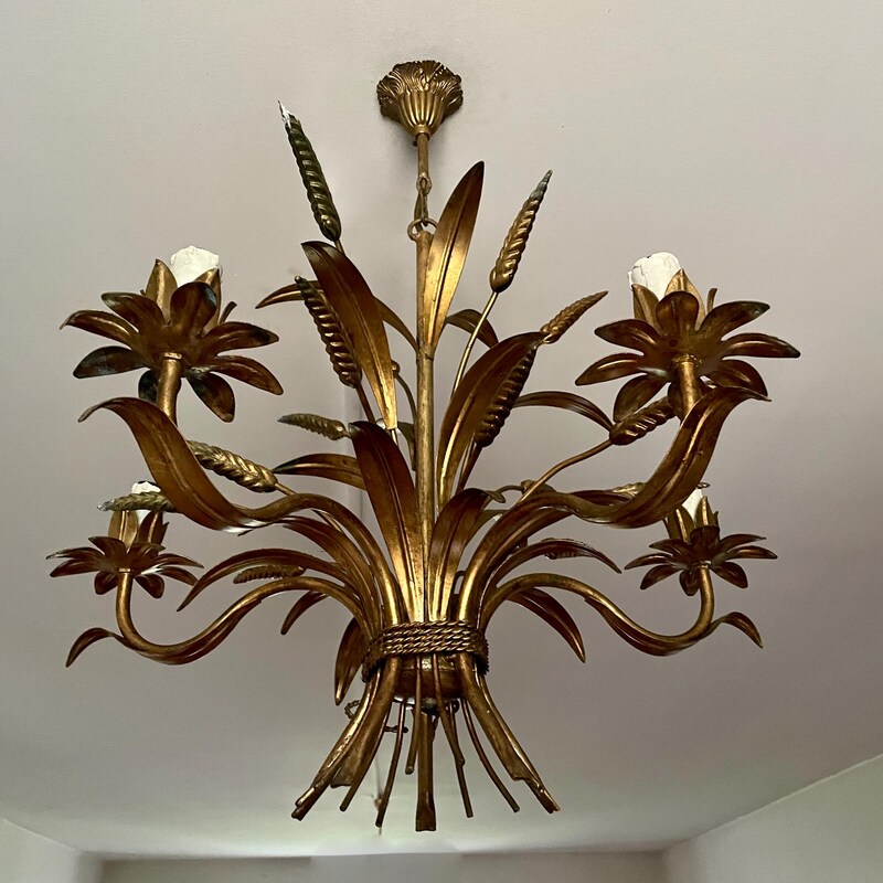 Metal Floral Chandelier - Etsy