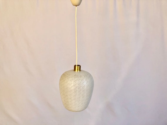 Suspension 1960 Painted Glass Vintage Ceiling Lamp Retro Ireland Suspension 1960 Painted Glass Vintage, 1960s Kitchen Light Fixtures