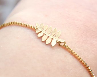 Blattgold Schieberarmband: Verstellbarer Freundschaftsschmuck