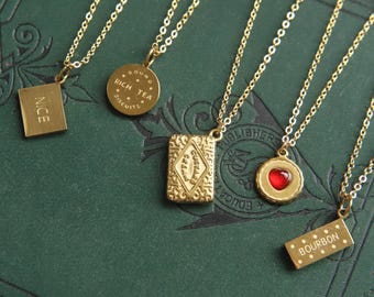 English Biscuit Necklace, Food Necklace, Tea Lover Jewelry, Afternoon Tea Jewelry, Tea Lover Gifts For Women, Gold Cookie Jewelry,British