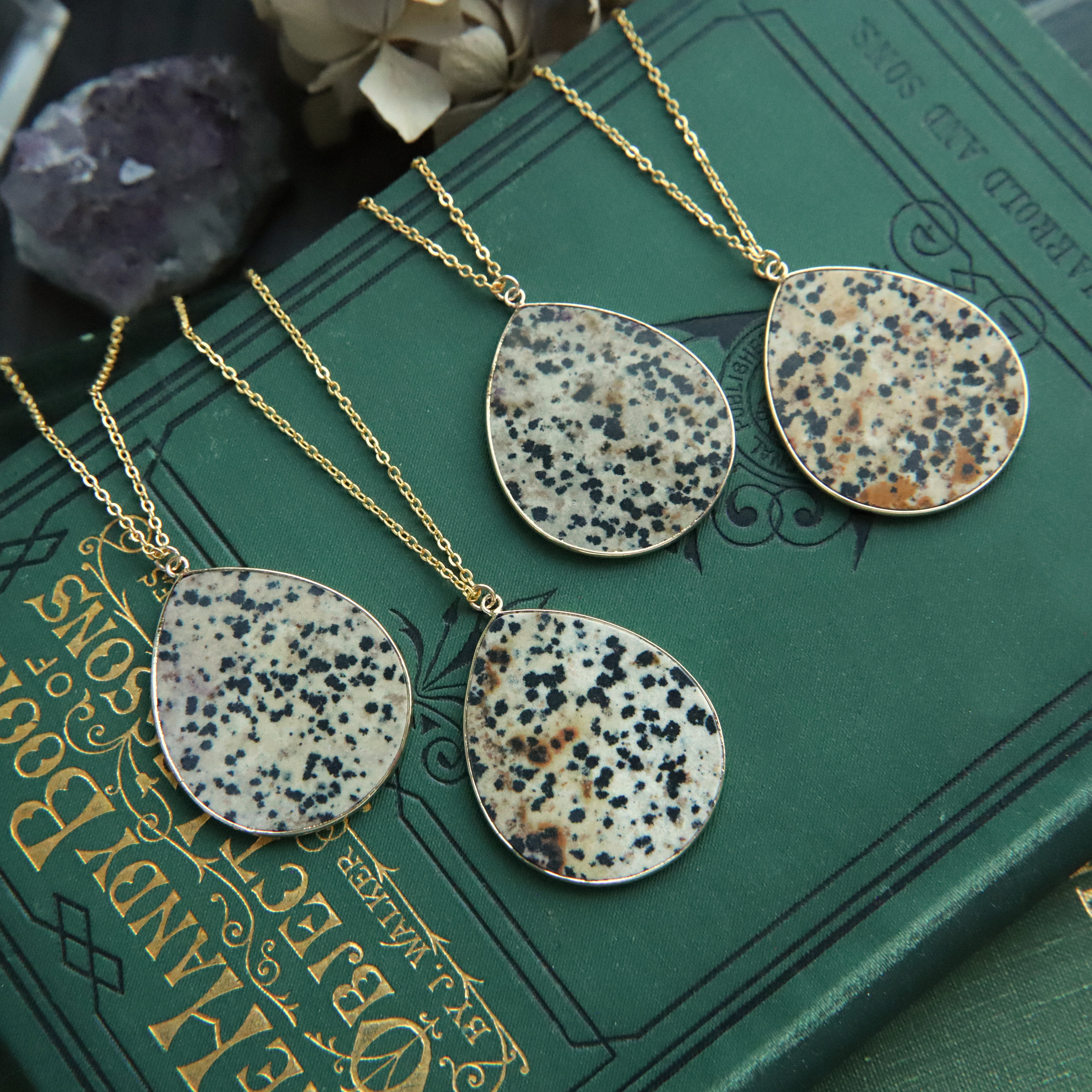 Dalmatian stone necklace discount