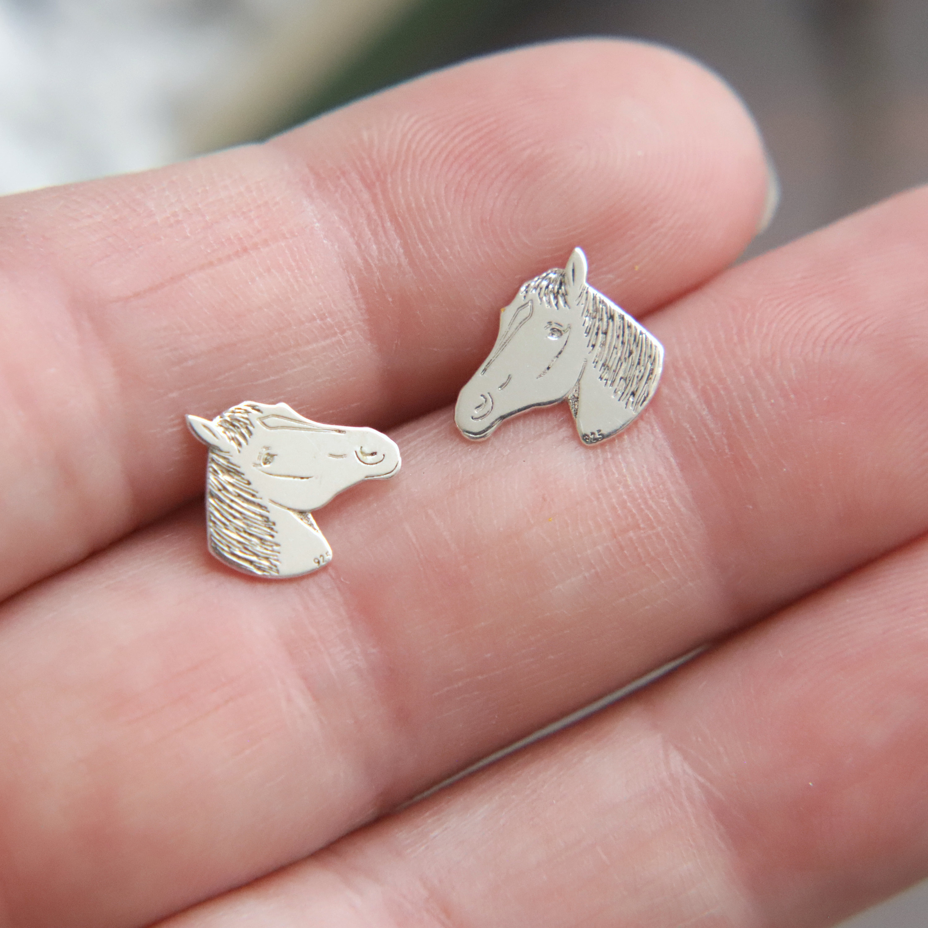 MEDWISE Orecchini Argento Sterling 925 Testa Di Cavallo | Ipoallergenici Con Zirconi | Regalo Elegante