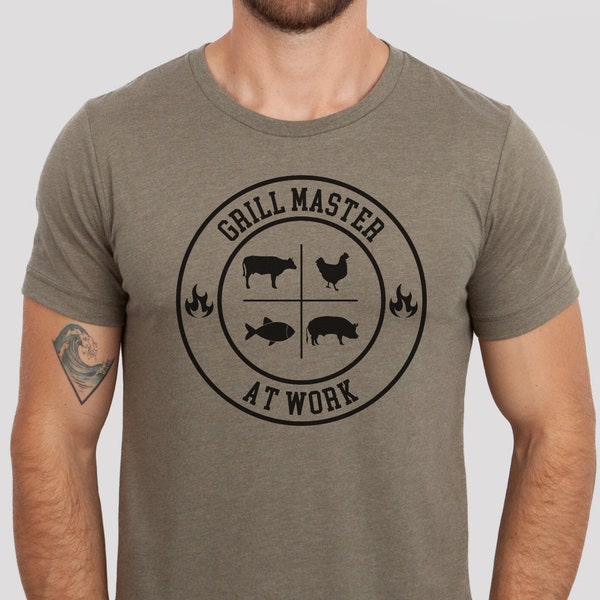 Grillmaster at Work Shirt for Fathers Day Gift for Dad BBQ Grilling Tshirt for Summer Cookout Shirt for Dad Grilling Tee Dad Birthday Gift