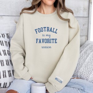 Sweat-shirt personnalisé de la saison préférée de football pour le jour du match de football Chemise personnalisée pour le football Maillot maman pour maillot de football Chemise de sport