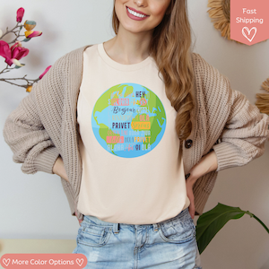ESL Teacher Shirt, ESL Teacher Gift, English Language Teacher Shirt, Teacher Appreciation Gift, ESL Teacher, Multilingual Teacher Shirt
