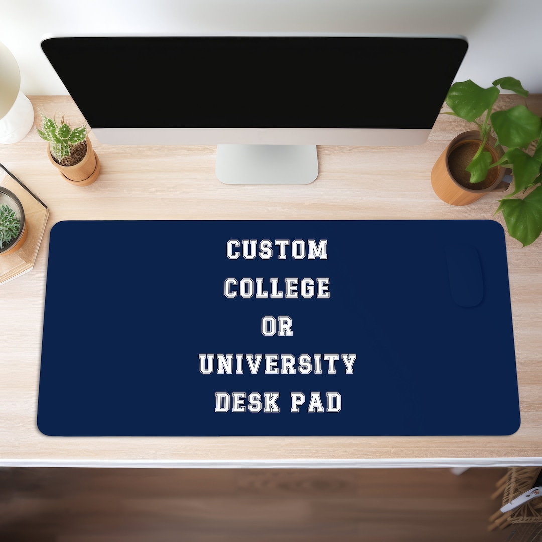 Custom College Logo Desk Mat for Student Computer Gaming Desk Mat Custom University Mouse Pad