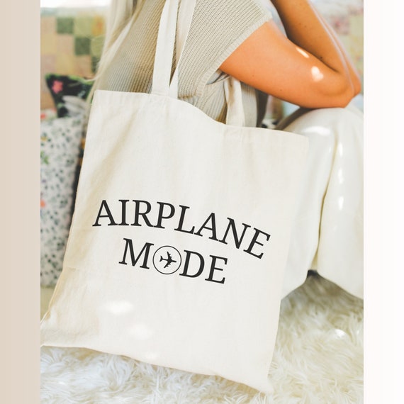 Airplane Mode Cotton Canvas Tote Bag - Travel Gift