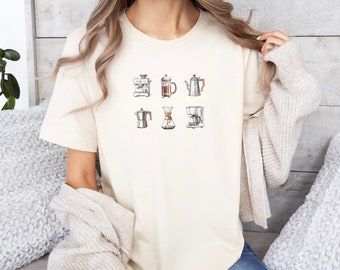 Custom Coffee Brewing Shirt for Vet Coffee Shirt for Coffee Lovers Tshirt for Coffee Drinkers Brewing Styles Shirt for Baristas Coffee Shirt