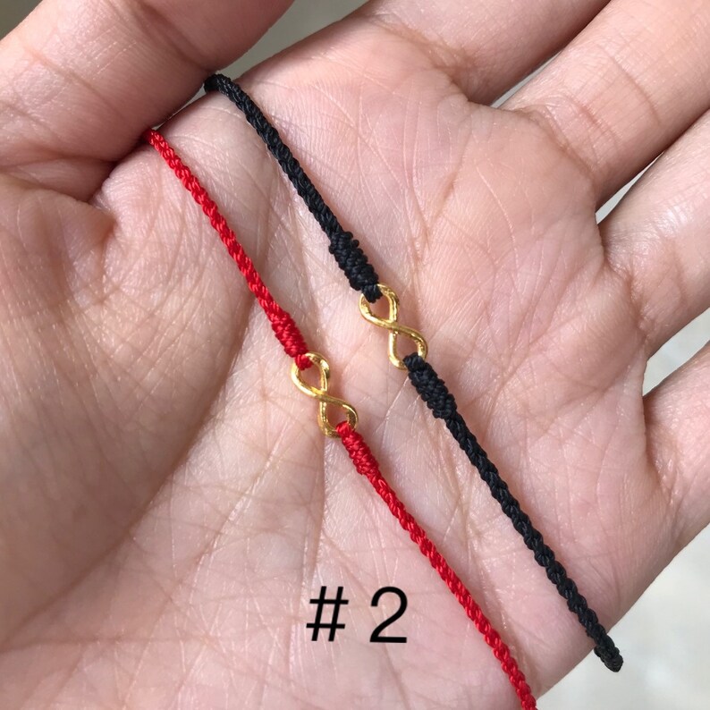 Infinite Love 24k Pure Gold Red String Bracelet couples Etsy