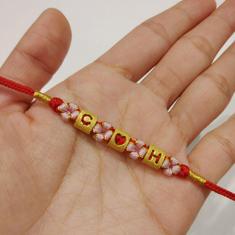 Forever 24k Pure Gold Chinese Red String Good Luck Bracelet Etsy