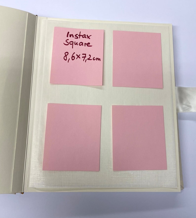 Personalized baby photo album for birth, high-quality memory album in 20 x 24 cm format, reed green, 30 sheets/60 pages image 10