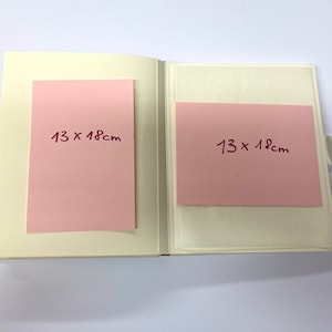 Personalized baby photo album for birth, high-quality memory album in 20 x 24 cm format, reed green, 30 sheets/60 pages image 7