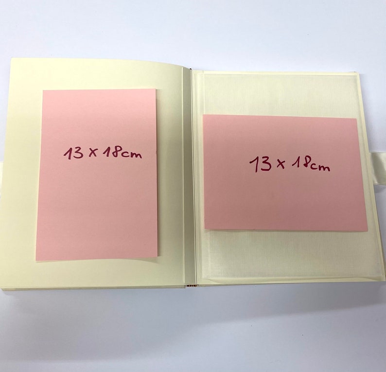 Personalized baby photo album for birth, high-quality memory album in 20 x 24 cm format, reed green, 30 sheets/60 pages image 7