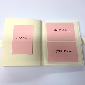 Personalized baby photo album for birth, high-quality memory album in 20 x 24 cm format, reed green, 30 sheets/60 pages image 9