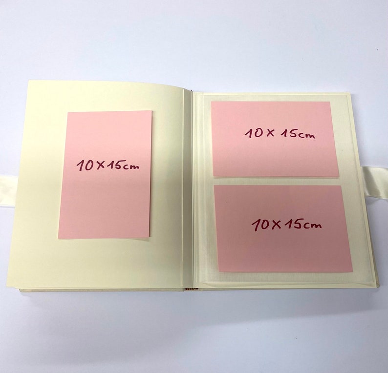 Personalized baby photo album for birth, high-quality memory album in 20 x 24 cm format, reed green, 30 sheets/60 pages image 9