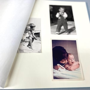 Personalized baby photo album for birth, high-quality memory album in 20 x 24 cm format, reed green, 30 sheets/60 pages image 4