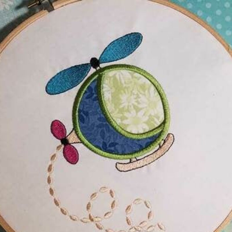Helicopter Applique - Etsy