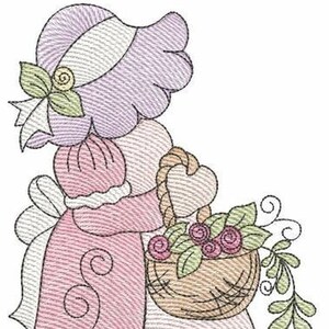 SUNBONNET SUE 6 EMBROIDERY - Fits a 4x4&quot; 5x7&quot; & 6x10&quot; Hoop - Machine Embroidery Designs