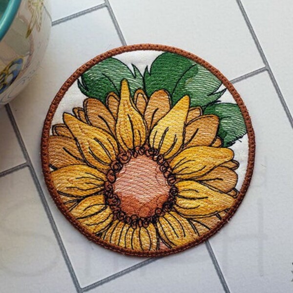 Sunflower Coaster Etsy