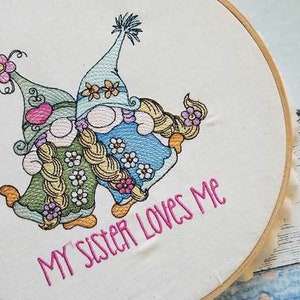 Sister Gnomes - Fits a 4x4", 5x7" & 8x8" Hoop - Machine Embroidery Designs