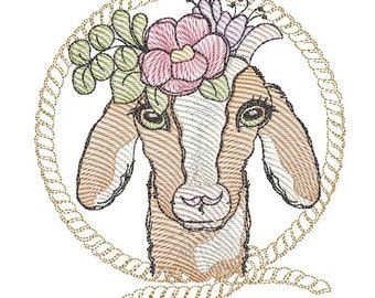 GOAT STAND-ALONE - Sewing, Crafting, Embroidery, Farm, Animals, Gifting - Downloadable Machine Embroidery