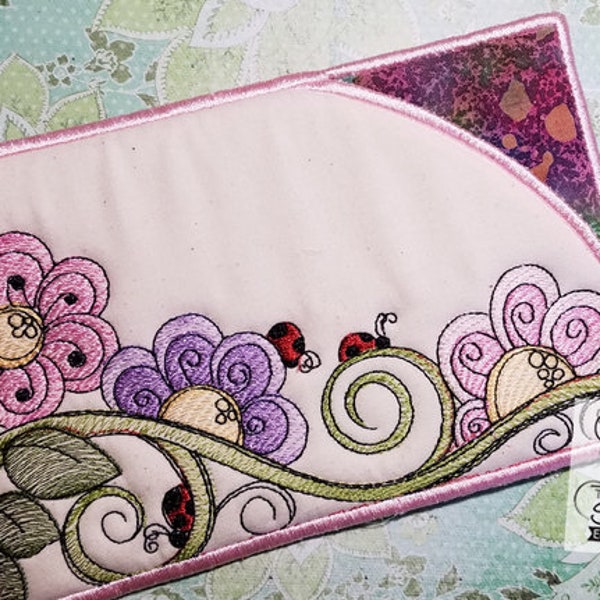 LADYBUGS SUNGLASSES CASE - For Sunglasses, Ladybugs, Case, Ladybug Embroidery - Machine Embroidery Design. 6x10" Hoop. Instant Download