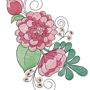 UND FLOWER RAISED EMBROIDERY TOPグリーン UND FLOWER RAISED EMBROIDERY TOPグリーン