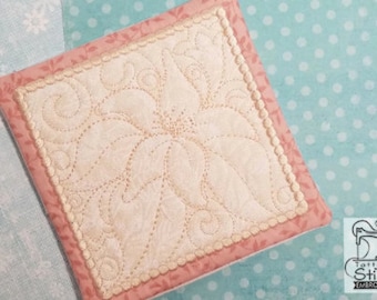 Lily Becher Teppich - passt eine 5 x 7" Reifen - in den Reifen - kontinuierliche Linie - Instant Herunterladbar Maschine Stickerei