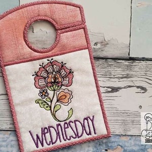 Jacobean Wednesday - Closet Organizer - Fits a 5x7&quot;Hoop - Machine Embroidery Designs