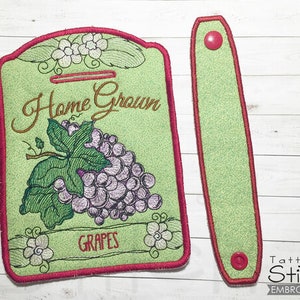 GRAPES TOWEL TOPPER Embroidery -  Fruit, Grapes, Kitchen, Fruit Embroidery -  Downloadable Machine Embroidery - Light Fill Stitch