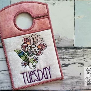 Jacobean Tuesday - Closet Organizer - Fits a 5x7&quot;Hoop - Machine Embroidery Designs