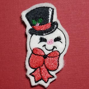 SNOWMAN FELTIE EMBROIDERY- Christmas, Snowman, Winter, Felties - Machine Embroidery Design