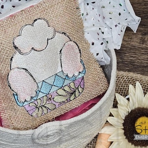 BUNNY BUTT MINI Pillow - Sewing, Crafting, Embroidery, Gifting - Downloadable Machine Embroidery
