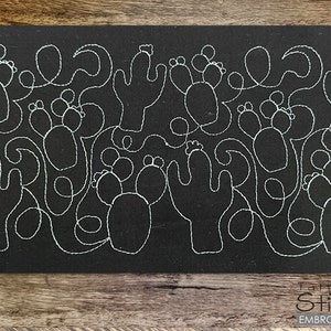 CACTUS Edge to Edge QUILT Block - Desert Embroidery,  Summer, Cacti, Quilting - Machine Embroidery Designs