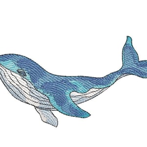 BLUE WHALE 1 - Sewing, Crafting, Embroidery, Gifting - Downloadable Machine Embroidery