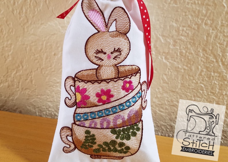 Bunny Bag in the Hoop Gift Bag Machine Embroidery Design. Etsy