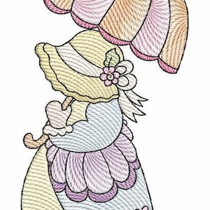 Sunbonnet Sue 3 - Fits a 4x4&quot; 5x7&quot; & 6x10&quot; Hoop - Machine Embroidery Designs