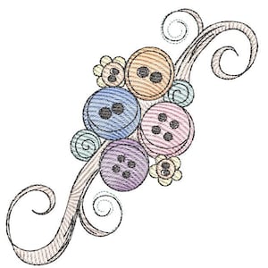 BUTTONS SEWING NOTION - Sewing, Crafting, Cutting, Embroidery, Gifting  - Downloadable Machine Embroidery