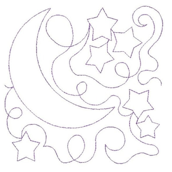 Moon Star Pattern Print Quilt