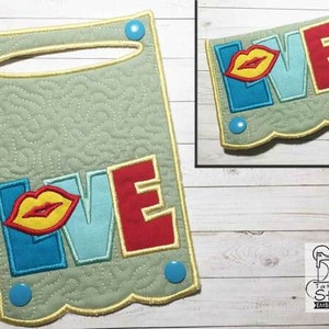 Love Towel Topper - Fits a 5x7" & 6x10" Hoop - Machine Embroidery Designs