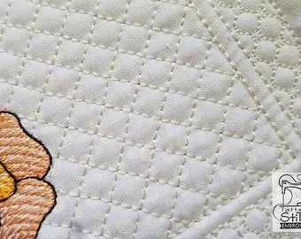 QUILT BLOCK EMBROIDERY Background #3 (Background Only) - Fits a 5x5", 6x6", 7x7", 8x8" & 10x10" Hoop - Machine Embroidery Designs