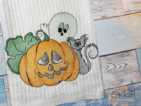 HALLOWEEN FRIENDS - Fits a 4x4, 5x7 & 8x8" Hoop - Machine Embroidery Designs