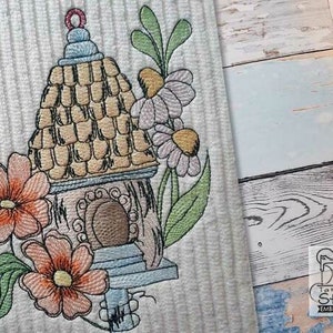 Sketched BIRDHOUSE MACHINE EMBROIDERY 2 - Fits a 4x4&quot;, 5x7&quot; & 6x10&quot; Hoop - Machine Embroidery Designs