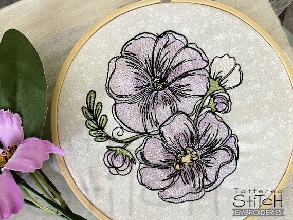 Lavender Bundle - Instant Downloadable Machine Embroidery - Light Fill  Stitch