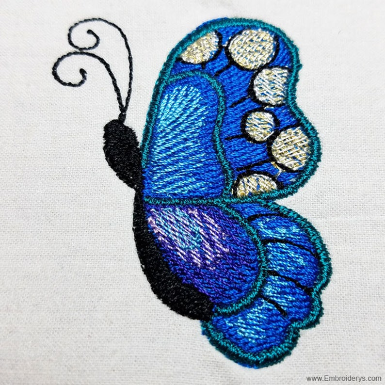 Elegant BUTTERFLY EMBROIDERY Machine Embroidery Design image 1