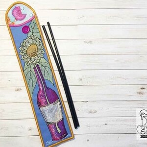 Sunflower Emery Board and Straw Holder - Fits a 5x7&quot;6x11&quot; & 8x12&quot; Hoop - Machine Embroidery Designs