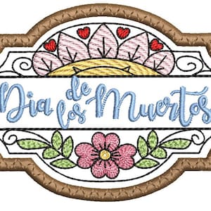 DIA DE LOS Muertos Hair Bun Bling - Embroidery, Sewing, Crafting, Gifting - Downloadable Machine Embroidery