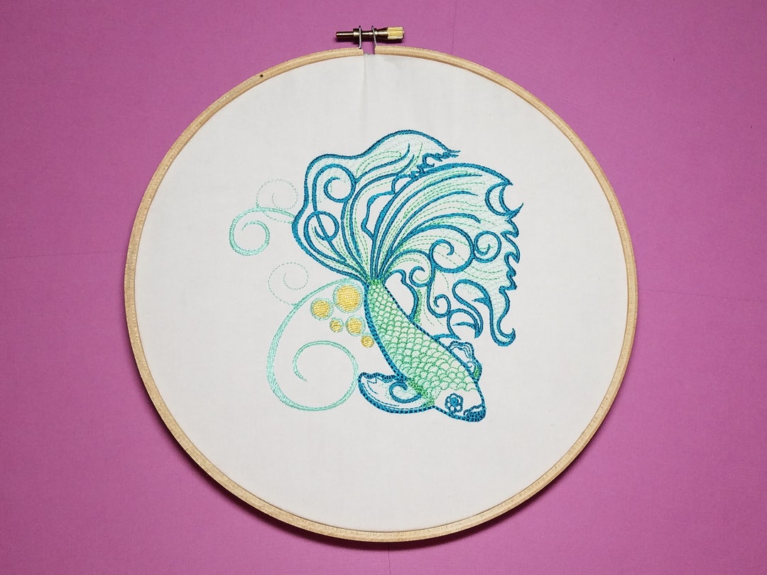 Betta Fish - Machine Embroidery Design - Etsy