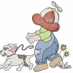 Sunbonnet Sam 7 - Fits a 4x4&quot; 5x7&quot; & 6x10&quot; Hoop - Machine Embroidery Designs