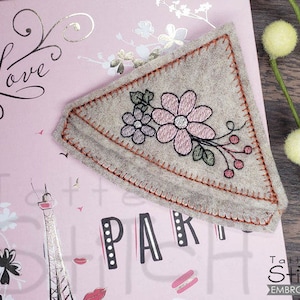 VÅRPRÄNSTÖRKOR Hörnet BOKMÄRKE - Broderi - Bokälskare, Prästkrage, Blommor Bokmärke - Nedladdningsbart Maskinbroderi - Lätt Fyllningsstygn